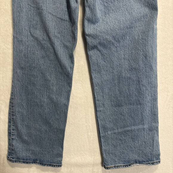 Levi's Premium Jeans Women's 28 Ribcage Straight Ankle High Rise Button Fly Blue - Picture 15 of 16